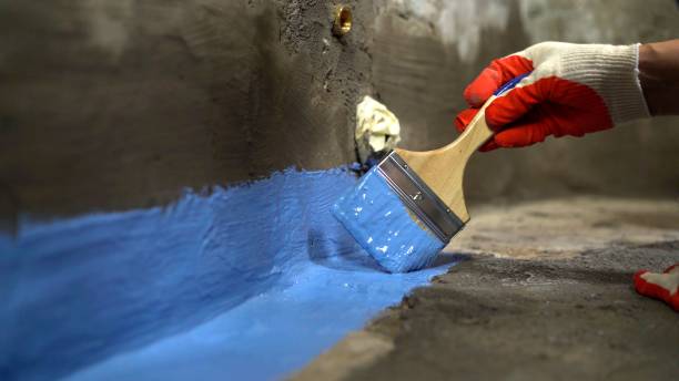 Commercial Waterproofing project at a Frankenmuth, MI business property by SJ Waterproofing Pros